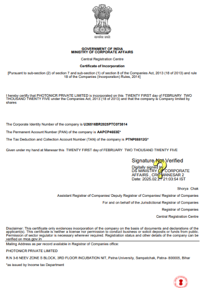 Certificate
